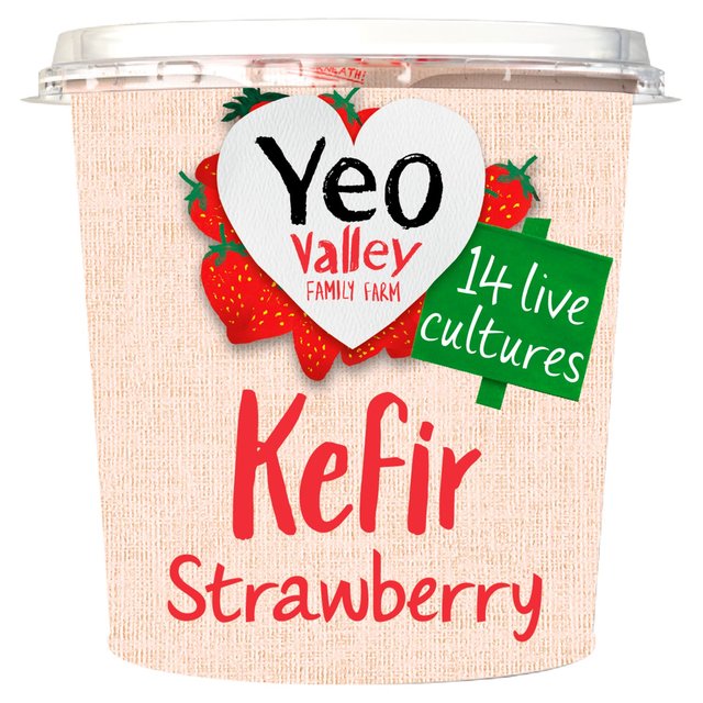 Yeo Valley Organic Kefir Strawberry Yoghurt   350g