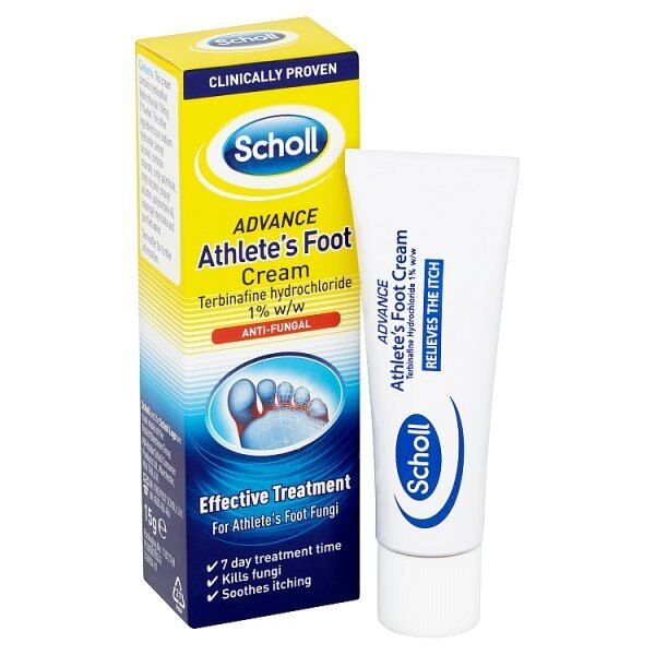 Scholl Athletes Foot Cream Advance Antifungal Treatment 15ml GOODS Superdrug   