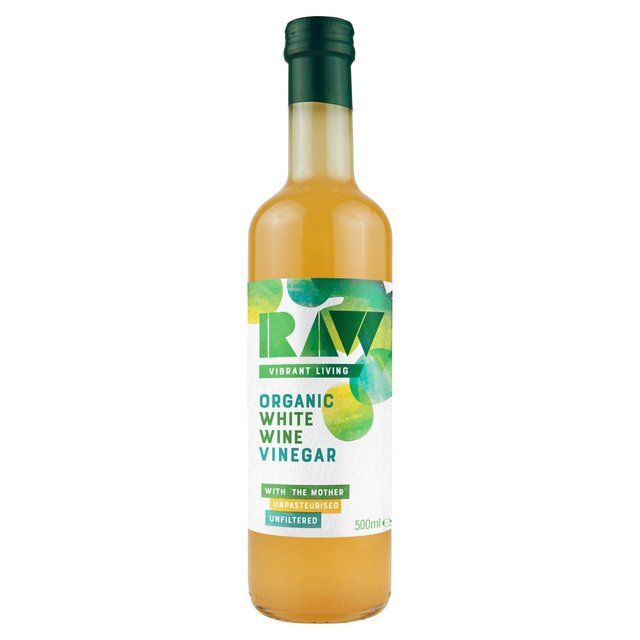 Raw Vibrant Living Organic White Wine Vinegar With The Mother   500ml