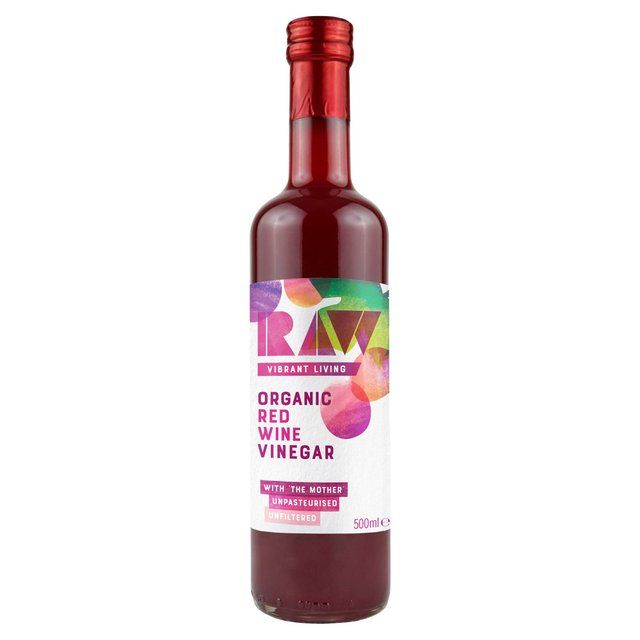 Raw Vibrant Living Organic Red Wine Vinegar With The Mother   500ml GOODS M&S   