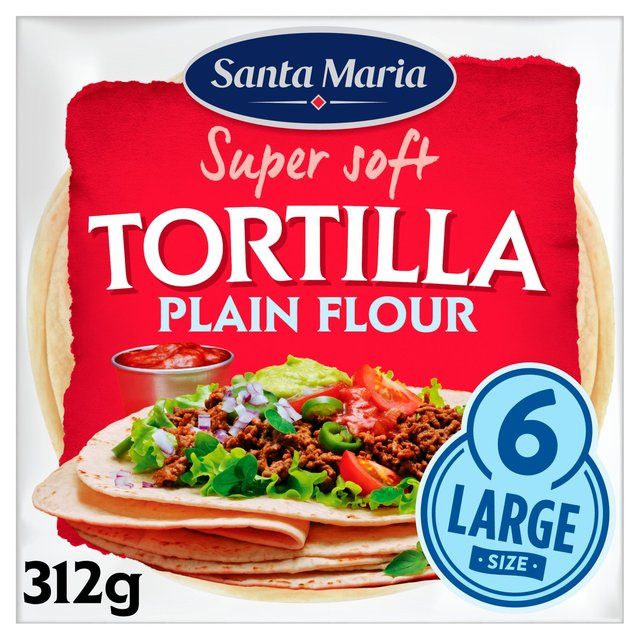 Santa Maria Large Plain Flour Tortilla   6 per pack