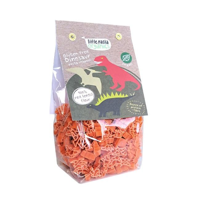 Little Pasta Organics Organic Red Lentil Dinosaur Shaped Pasta Gluten Free   250g