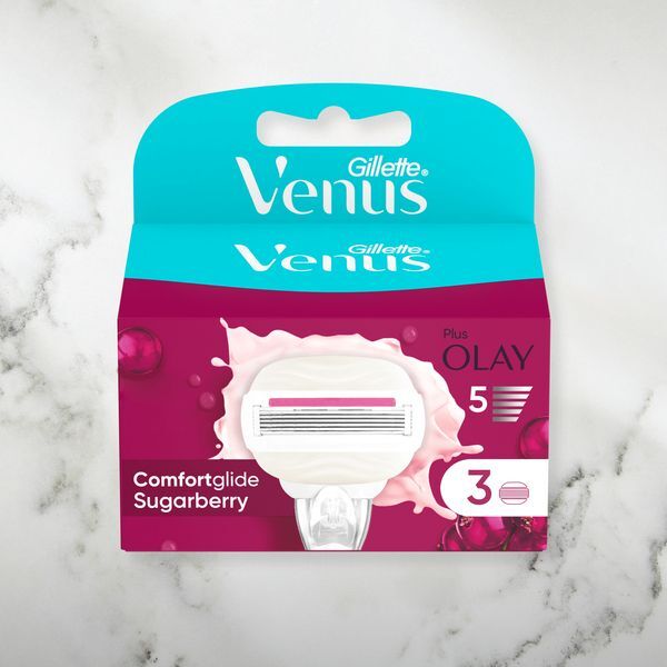 Venus Comfortglide Sugarberry plus Olay Razor Blades x3