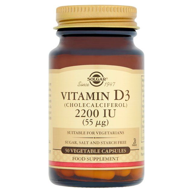 Solgar Vitamin D3 Vegetable Capsules 2200IU    50 per pack