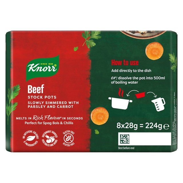 Knorr 8 Beef Stock Pot    8 x 28g