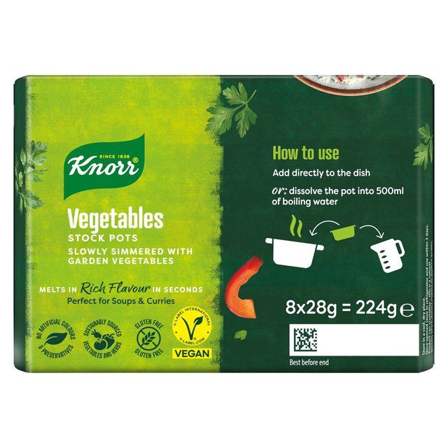 Knorr 8 Vegetable Stock Pot    8 x 28g GOODS M&S   