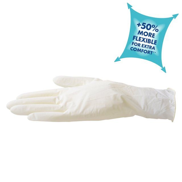 Spontex Comfortable Latex Disposable Gloves   40 per pack