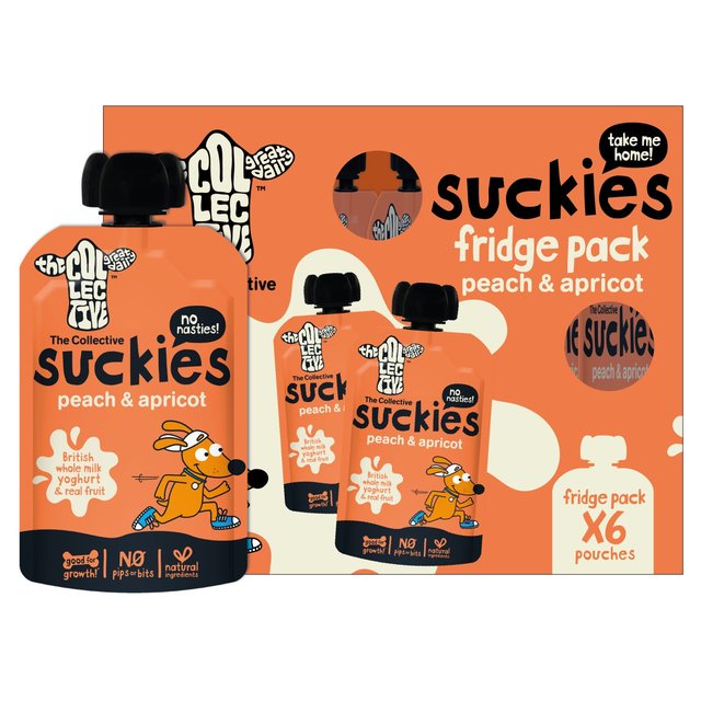 The Collective Kids Peach & Apricot Suckies Yoghurt  Multipack   6 x 90g