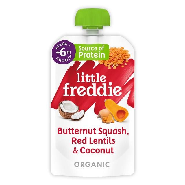 Little Freddie Butternut Squash Lentils & Coconut Organic Pouch 6 mths+   120g GOODS M&S   