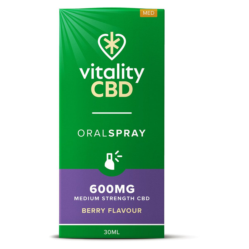 Vitality CBD 30ml Oral Spray 600MG Medium Strength CBD Berry Flavour