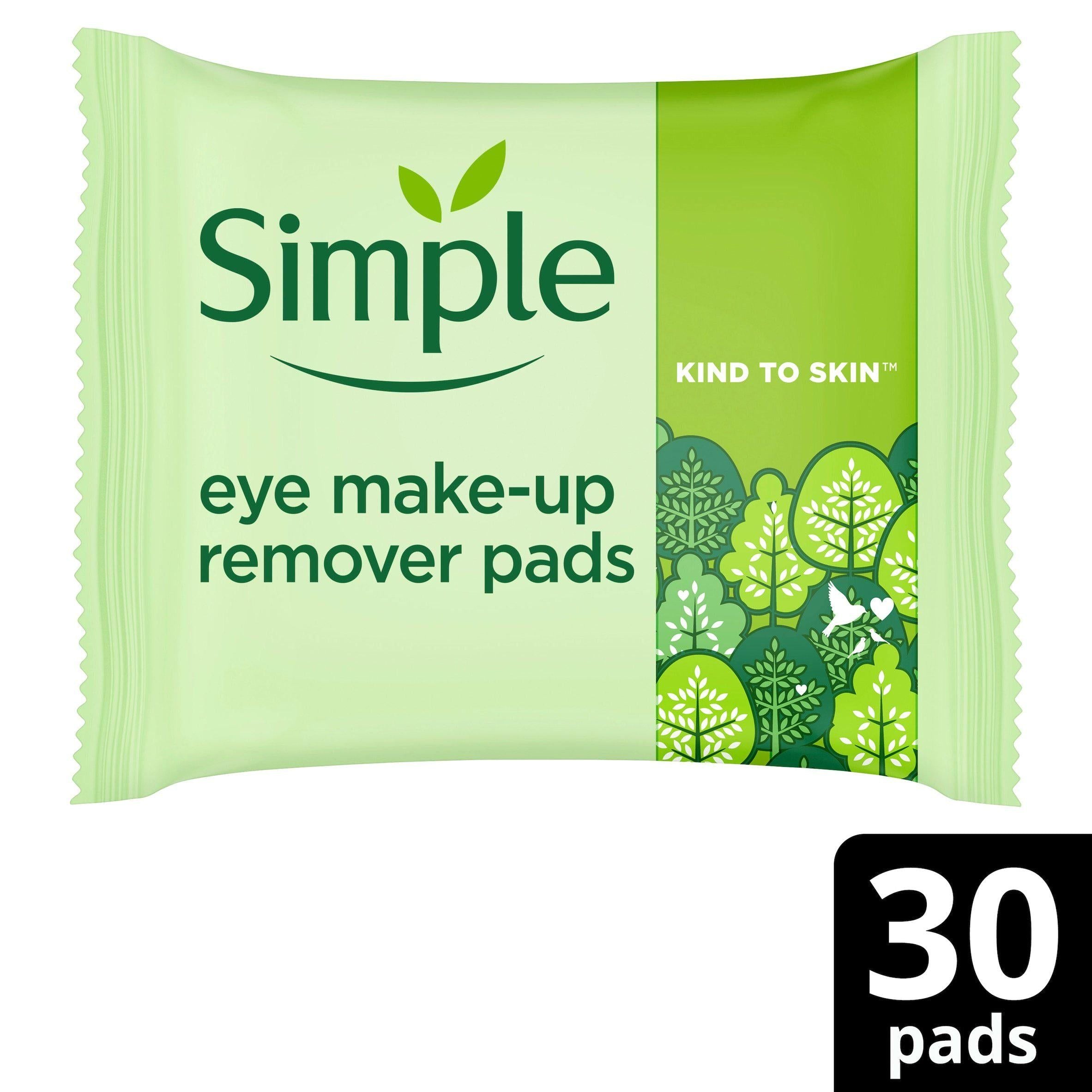 Simple Kind To Skin Eye Makeup Remover Pads x30 face & body skincare Sainsburys   