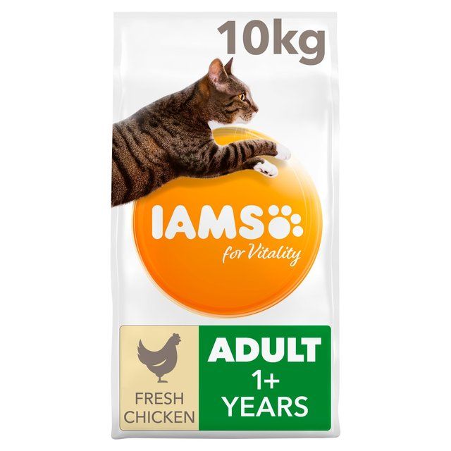 IAMS for Vitality Adult Cat Food with Fresh Chicken   10kg