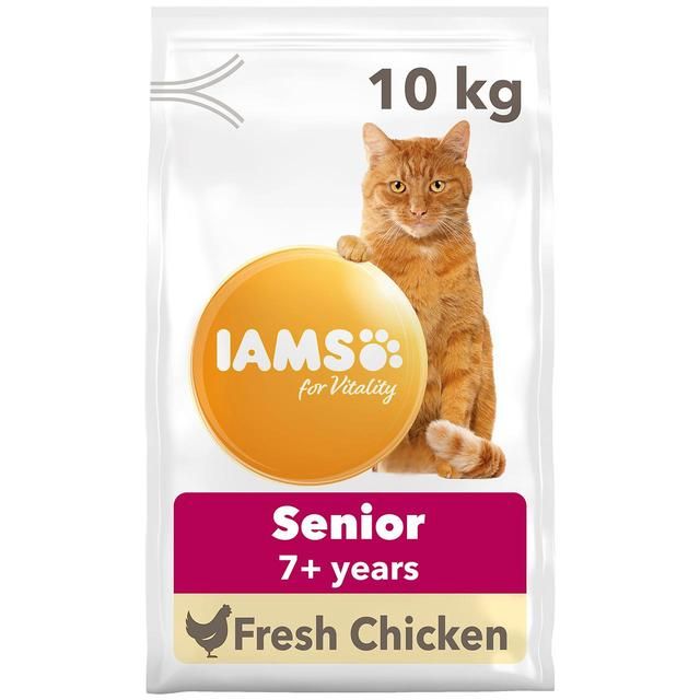 IAMS for Vitality Senior Cat Food With Fresh Chicken   10kg