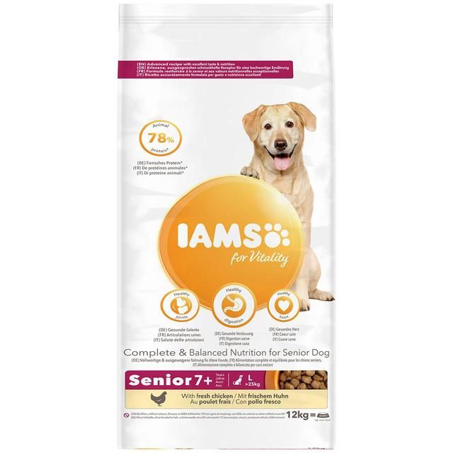 IAMS for Vitality Senior Dog Food Large Breed with Fresh Chicken   12kg