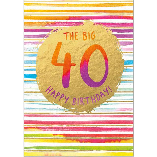 The Big 40 Happy 40th Birthday Card