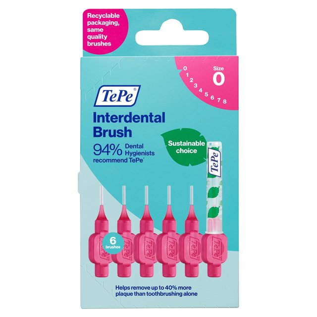 TePe Interdental Brush 0.4mm   6 per pack