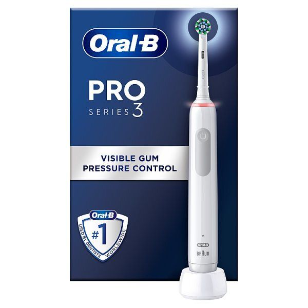 Oral-B Pro 3 3000 Cross Action White Electric Toothbrush GOODS Superdrug   