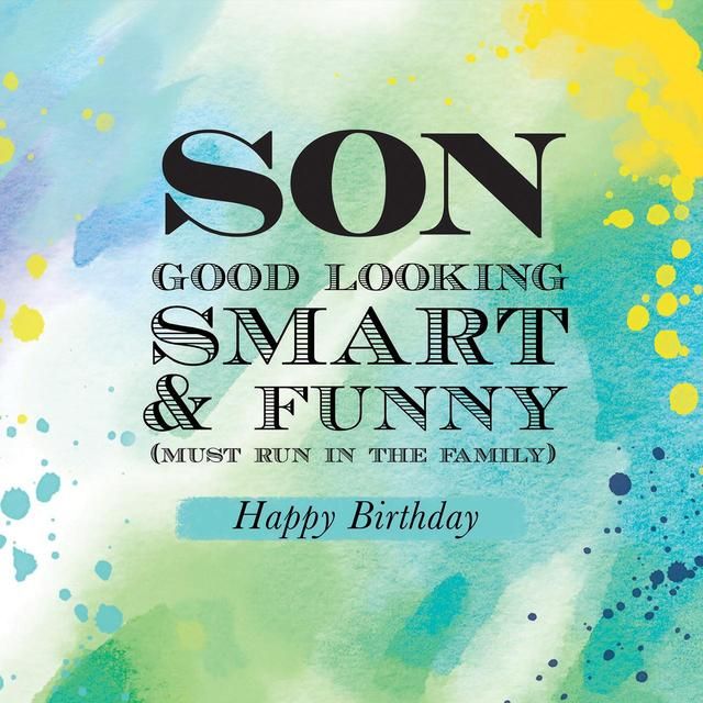 Son Smart & Funny Birthday Card