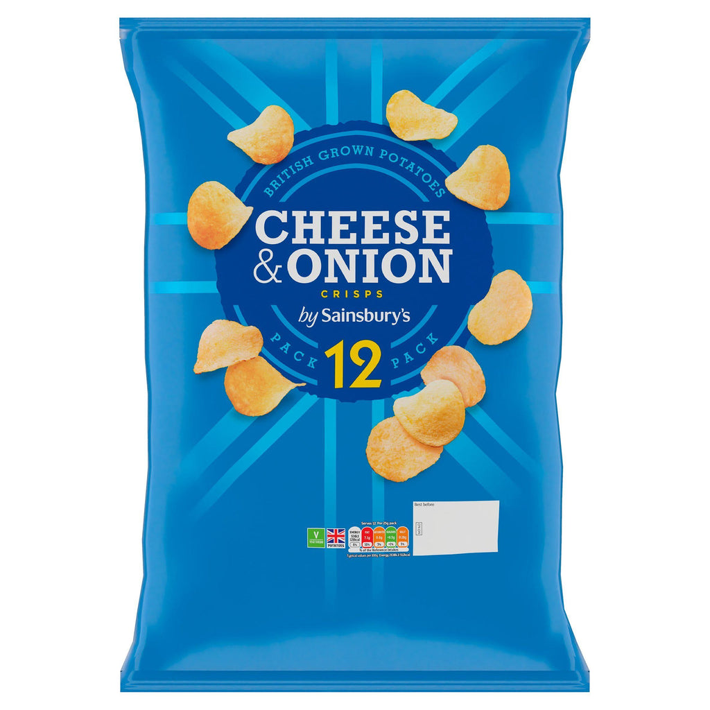 Sainsbury's Cheese Onion Crisps 12x25g