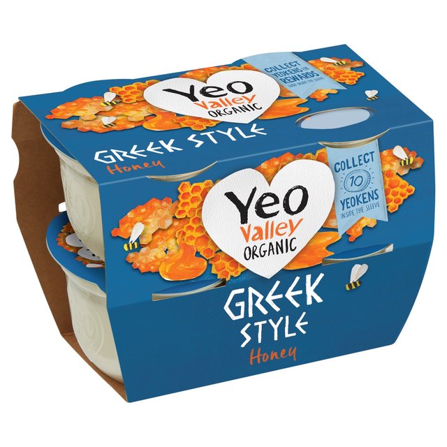 Yeo Valley Organic Greek Style with Honey Yoghurt    4 x 100g GOODS M&S   