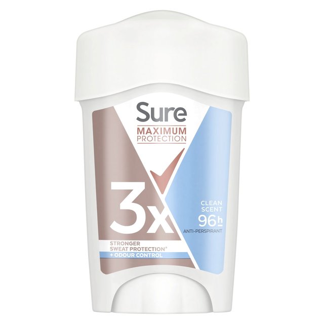 Sure Maximum Protection Clean Scent Cream Stick Antiperspirant   45ml