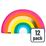 Rainbow Paper Party Plates   12 per pack GOODS M&S   