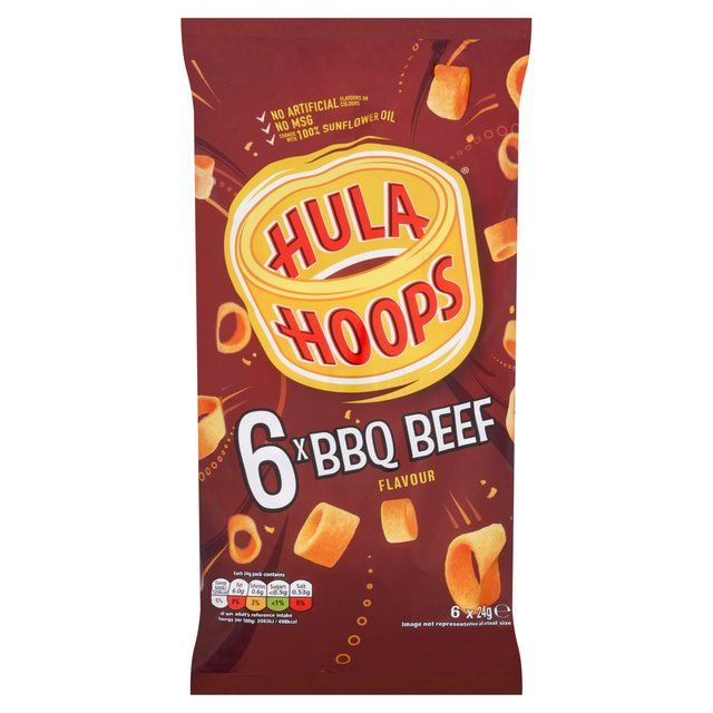 Hula Hoops BBQ Beef Multipack Crisps   6 per pack