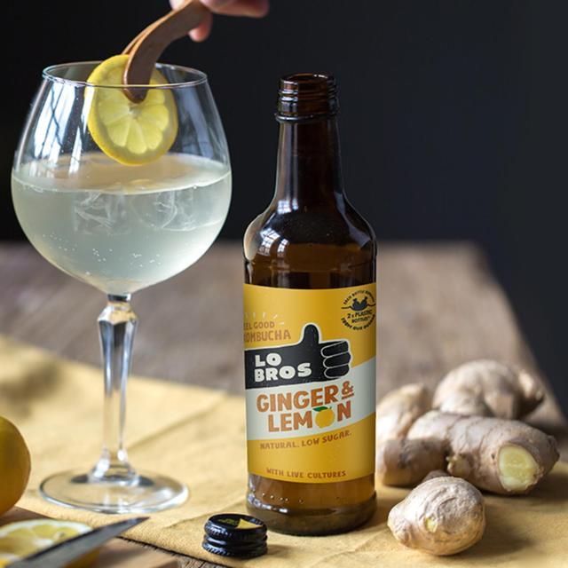 Lo Bros Kombucha Ginger & Lemon Low Sugar   330ml GOODS M&S   