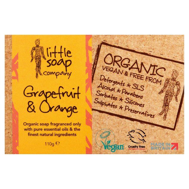 Little Soap Company Organic Bar Soap Grapefruit & Orange   110g