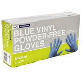 Clearly Professional Blue Vinyl Gloves Medium Pack of 100