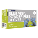 Clearly Professional Blue Vinyl Gloves in Large Pack of 100