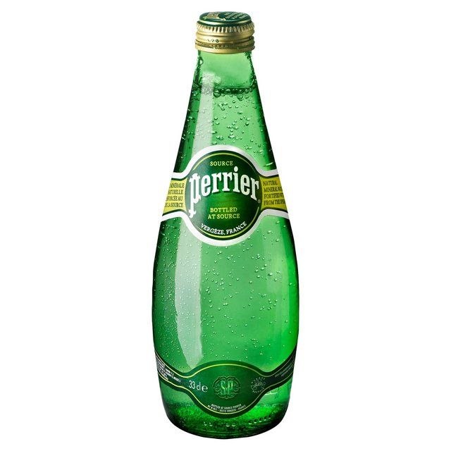 Perrier Sparkling Natural Mineral Water Glass   4 x 330ml