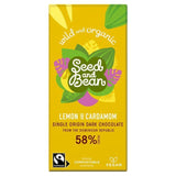 Seed & Bean Organic Dark Chocolate Bar 58% Lemon & Cardamom   85g GOODS M&S   