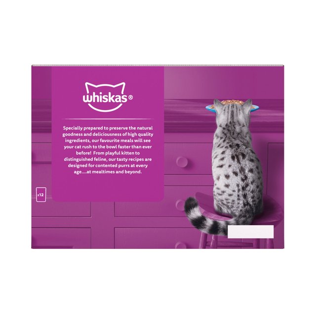 Whiskas 11+ Senior Wet Cat Food Fish Favourites in Jelly   12 x 85g GOODS M&S   