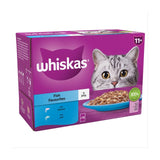 Whiskas 11+ Senior Wet Cat Food Fish Favourites in Jelly   12 x 85g GOODS M&S   