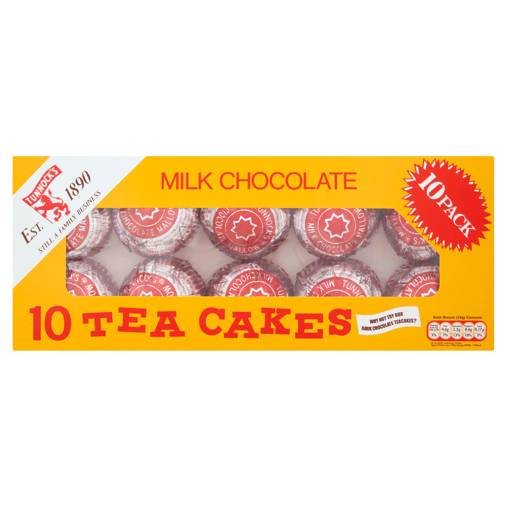 Tunnock's Milk Chocolate Teacakes Biscuits x10