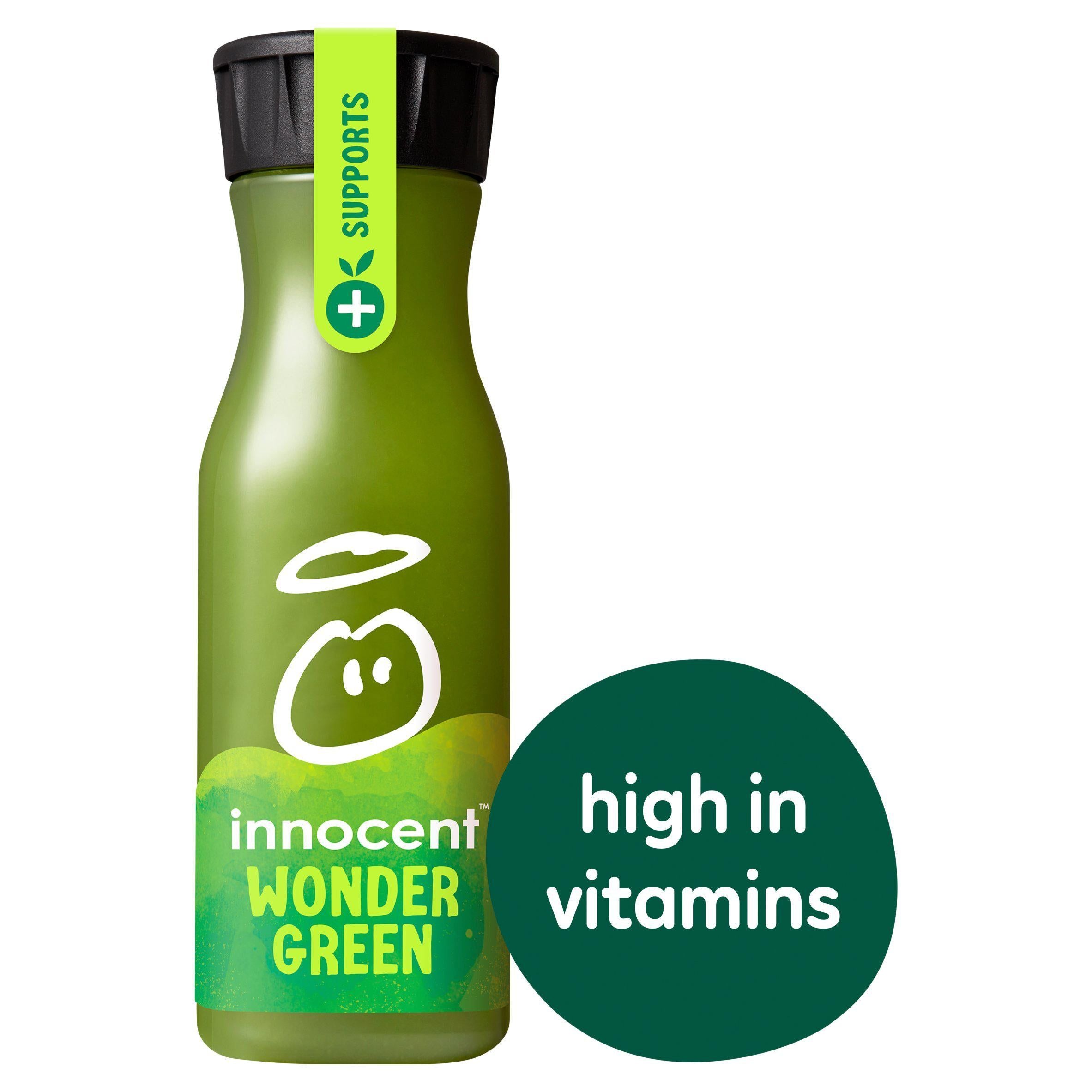 innocent Plus Wonder Green Apple &amp; Pear Juice with Vitamins 330ml