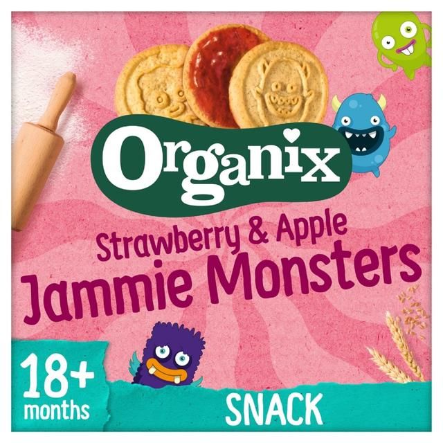 Organix Strawberry & Apple Organic Jammie Monsters Toddler & Kids Multipack   8 x 8g GOODS M&S   