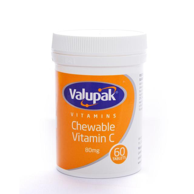 Valupak Vitamins Chewable Vitamin C Tablets 80mg   60 per pack