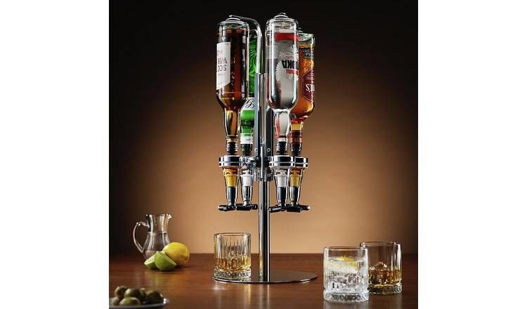 Menkind Four Bottle Bar Optic Drinks Dispenser GOODS Argos