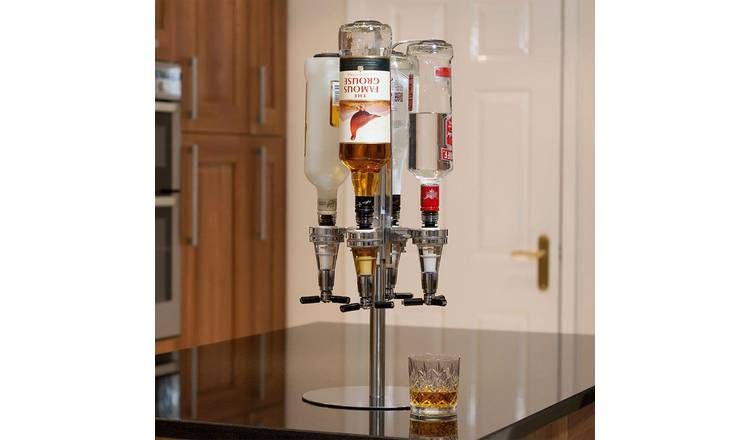 Menkind Four Bottle Bar Optic Drinks Dispenser