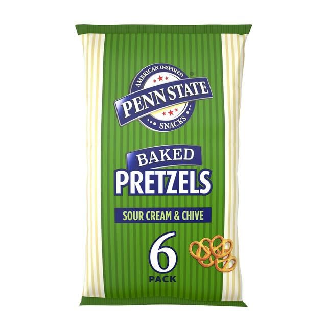 Penn State Sour Cream & Chive Multipack Pretzels 6 Pack   6 x 22g