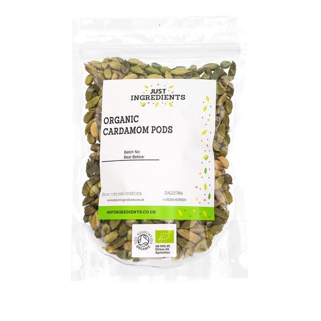 JustIngredients Organic Cardamom Pods   100g