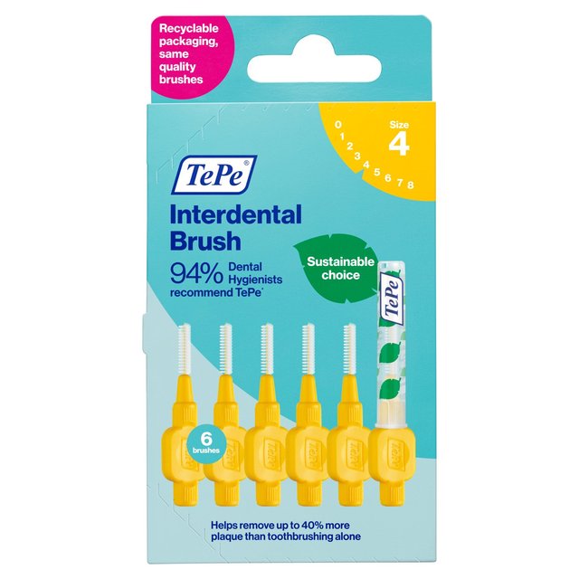 TePe Yellow Interdental Brush 0.7mm   6 per pack GOODS M&S   