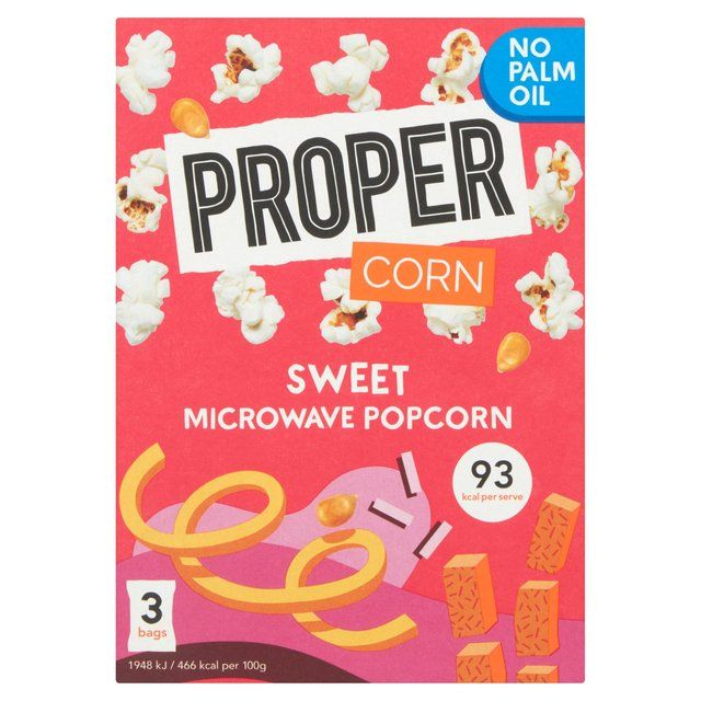 Propercorn Sweet Microwave Popcorn   3 x 70g GOODS M&S   