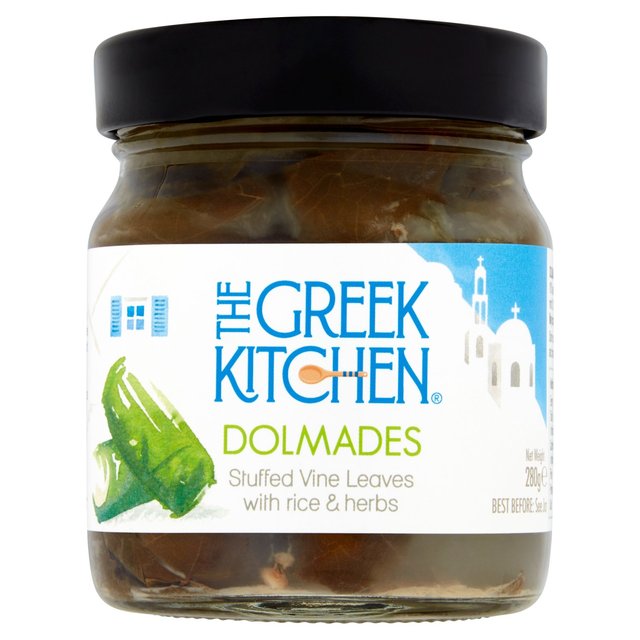 The Greek Kitchen Dolmades Stuffed Vine Leaves with Rice & Herbs   280g GOODS M&S   