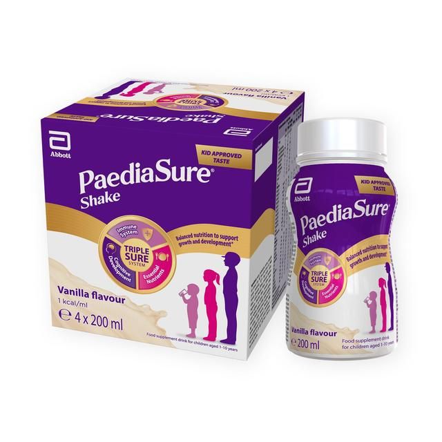 PaediaSure Shake Vanilla Nutritional Supplement Drink 1-10 Yrs Multipack   4 x 200ml GOODS M&S   