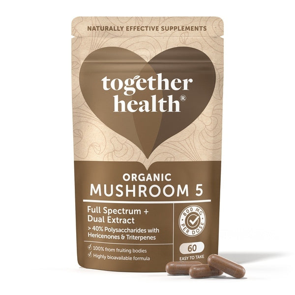 Together Health Mushroom 5 Extract - 9300 mg - Organic - x60