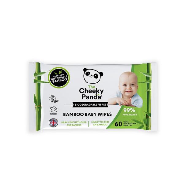 The Cheeky Panda Biodegradable Bamboo Baby Wipes   60 per pack