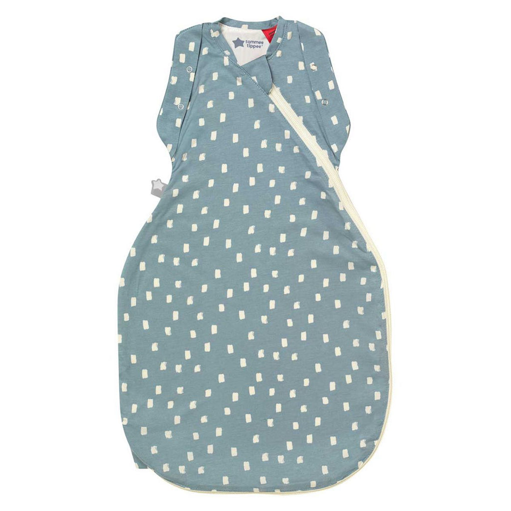 Tommee Tippee Baby Sleep Bag for Newborns, The Original Grobag Swaddle Bag, 0-3m, 2.5 Tog - Soft Navy Speckle